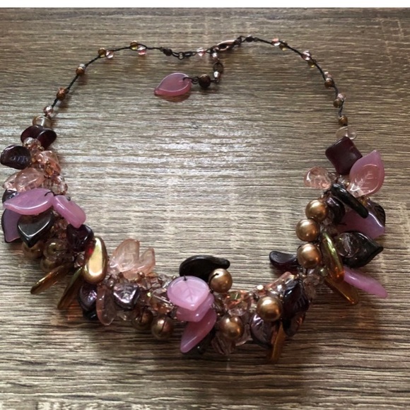 Glass bead choker Brans new - Picture 2 of 3